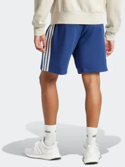 Blauw - adidas Essential 3-Stripes French Terry Shorts