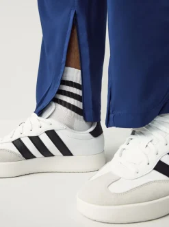 Blauw - adidas Essentials 3-Strepen Stanford joggingbroek met open zoom
