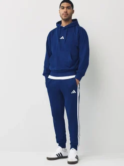 Blauw - adidas Essentials fleece joggingbroek met 3 strepen
