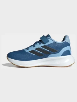 Blauw - adidas Runfalcon 5 kindersneakers met elastische veters