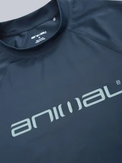 Blauw - Animal Sonny sneldrogend surfhemd met logo voor heren