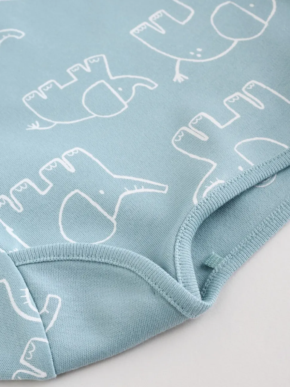 Blauw - Baby Elephant Long Sleeved Bodysuits 5 Pack