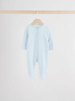 Blauw - Babypyjama met berenprint (0-2jr)
