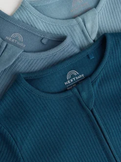 Blauw - Babypyjama's met tweewegrits (0-2jr)