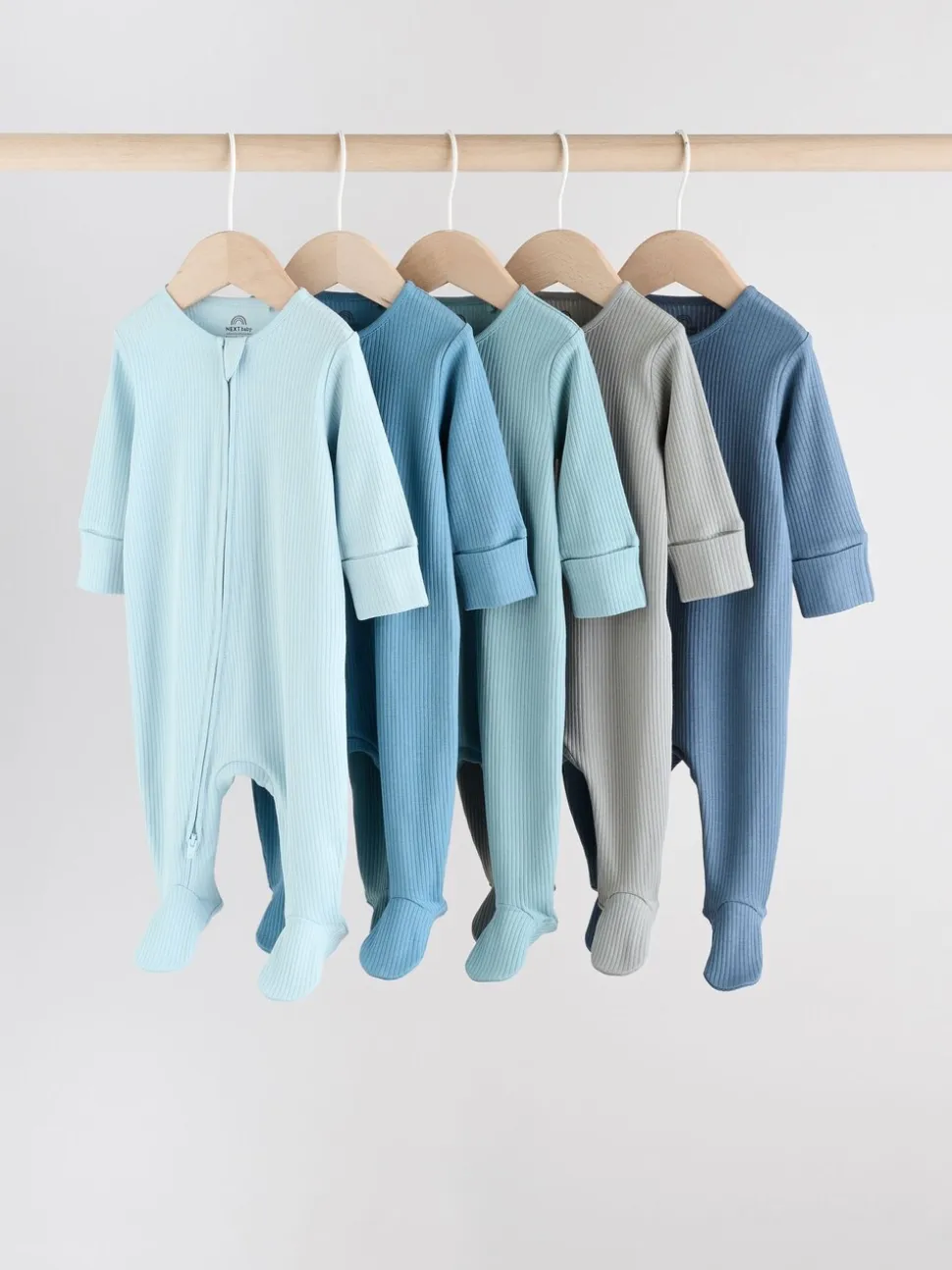 Blauw - Babypyjama's met tweewegrits (0-2jr)