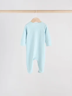 Blauw - Babypyjama's met tweewegrits (0-2jr)