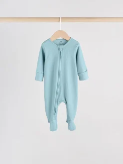 Blauw - Babypyjama's met tweewegrits (0-2jr)