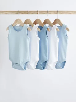 Blauw - Babyrompertjes met hemdje