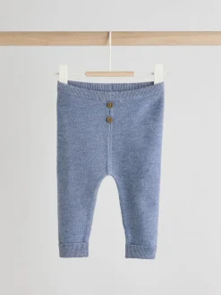 Blauw - Babyset met gebreide trui en legging (0mnd-2jr)