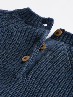 Blauw - Babyset met gebreide trui en legging (0mnd-2jr)