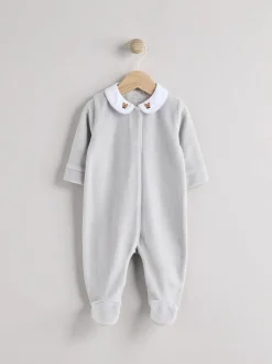 Blauw - Babyslaappakje met teddybeertextuur (0 mnd - 3 jr)