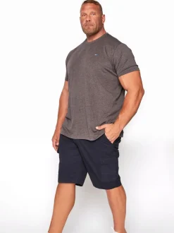 Blauw - Badrhino - Big & Tall - Cargoshort met stretch