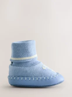 Blauw - Baker by Ted Baker gebreide laarsjes voor Jongens