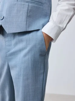 Blauw - Baker by Ted Baker set van gilet, overhemd en broek