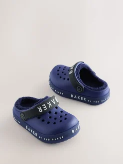 Blauw - Baker by Ted Baker met borg gevoerde klomppantoffels