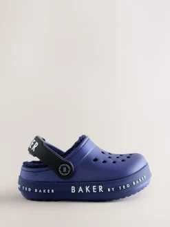 Blauw - Baker by Ted Baker met borg gevoerde klomppantoffels