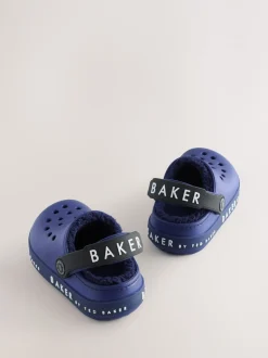 Blauw - Baker by Ted Baker met borg gevoerde klomppantoffels