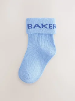 Blauw - Baker by Ted Baker babysokken verpakking van 5