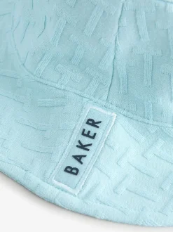 Blauw - Baker By Ted Baker - Set van geribbeld rompertje en muts