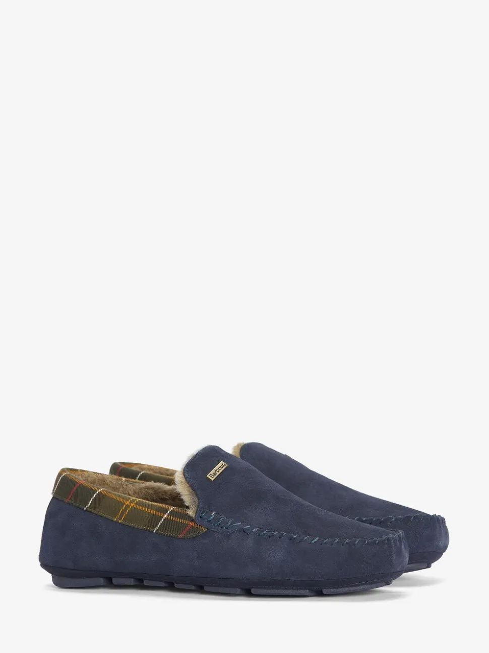 Blauw - Barbour® Tartan Monty Moccasin Slippers