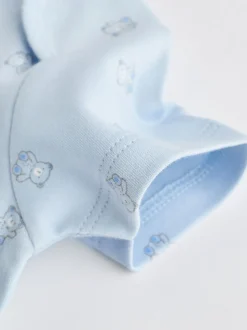 Blauw - Beer Baby Bodysuits met korte mouwen