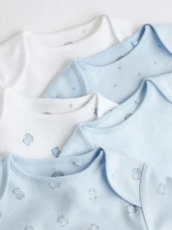 Blauw - Beer Baby Bodysuits met korte mouwen