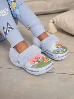 Blauw - Bluey Cosy Lined Slipper Clogs