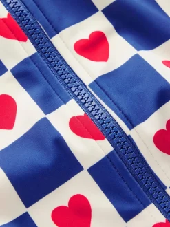 Blauw - Boden badpak met lange mouwen