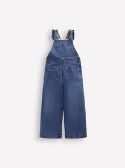 Blauw - Boden Frill Dungarees