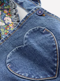 Blauw - Boden Frill Dungarees