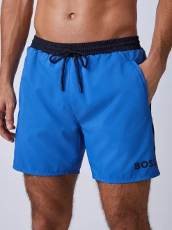 Blauw - BOSS Starfish sneldrogende zwembroek