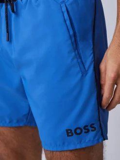 Blauw - BOSS Starfish sneldrogende zwembroek