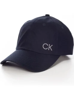 Blauw - Calvin Klein Golf 100% zwarte katoenen keperstof petten