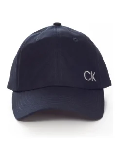 Blauw - Calvin Klein Golf 100% zwarte katoenen keperstof petten