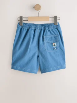 Blauw - Contrast Stitch Swim Shorts (3-16yrs)