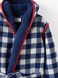 Blauw - Cotton On Hooded Dressing Gown