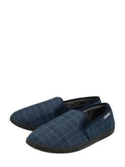 Blauw - Dunlop pantoffels met twee inzetstukken voor heren