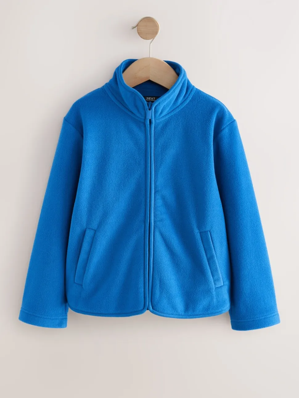 Blauw - Fleece jack met rits en zakken (3-16 jr)