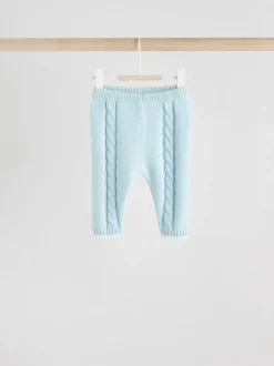 Blauw - Gebreide trui en leggings babyset (0mnd-3jr)