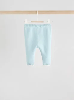 Blauw - Gebreide trui en leggings babyset (0mnd-3jr)