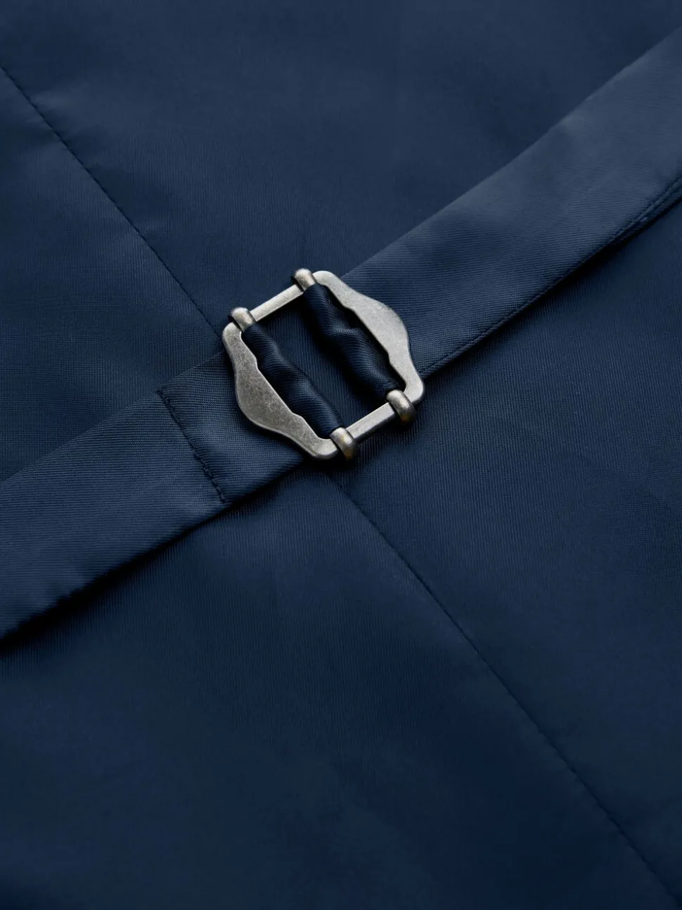 Blauw - Gilet van getextureerde wolmix