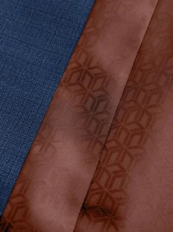 Blauw - Gilet van getextureerde wolmix
