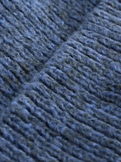 Blauw - Grofgebreide beanie-muts (1-16jr)