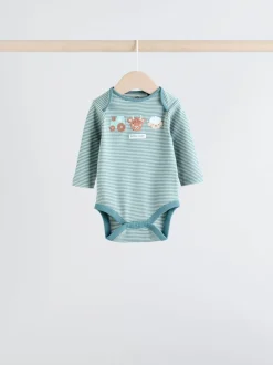 Blauw - Hamish-rompertjes met lange mouwen, 3 stuks