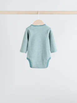 Blauw - Hamish-rompertjes met lange mouwen, 3 stuks