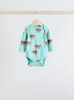Blauw - Hamish-rompertjes met lange mouwen, 3 stuks