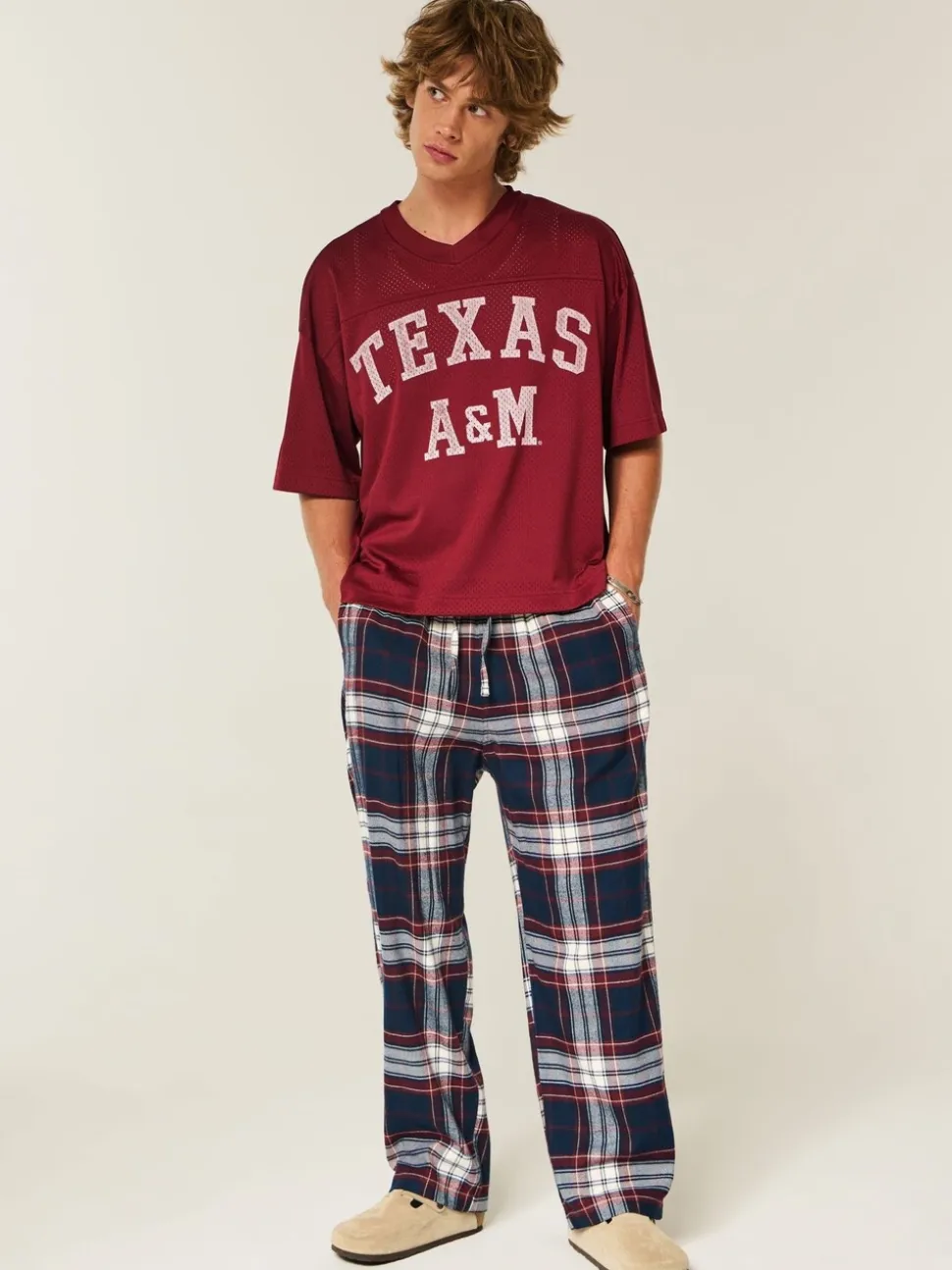 Blauw - Hollister Flannel Check Pyjama Bottoms