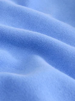 Blauw - Hoodie met doorlopende rits (3-16 jr)