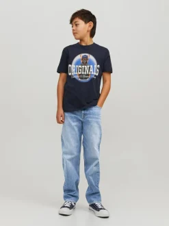 Blauw - JACK & JONES Junior Chris Relaxed Fit Black Jeans