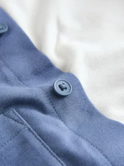 Blauw - Jersey Shirt T-Shirt and Joggers 3 Piece Set (3mths-7yrs)